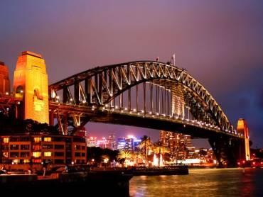 Sydney, Hafenbrcke bei Nacht
